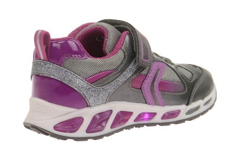 Geox Shuttle Mädchen Schuhe grau Blinker LED