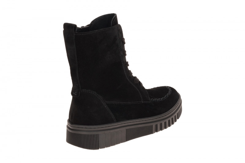 Gabor Stiefel schwarz Lace Up Boots Velour 8008.04.001