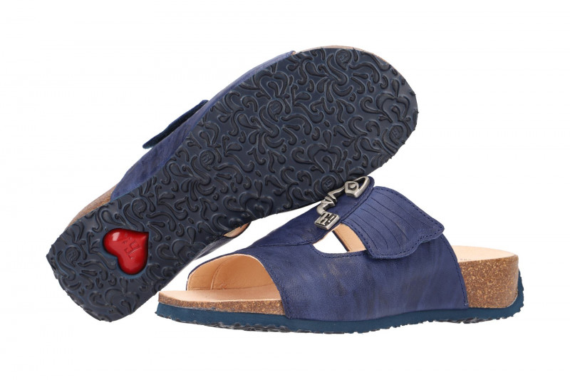 Think Mizzi Pantolette indigo blau Klett