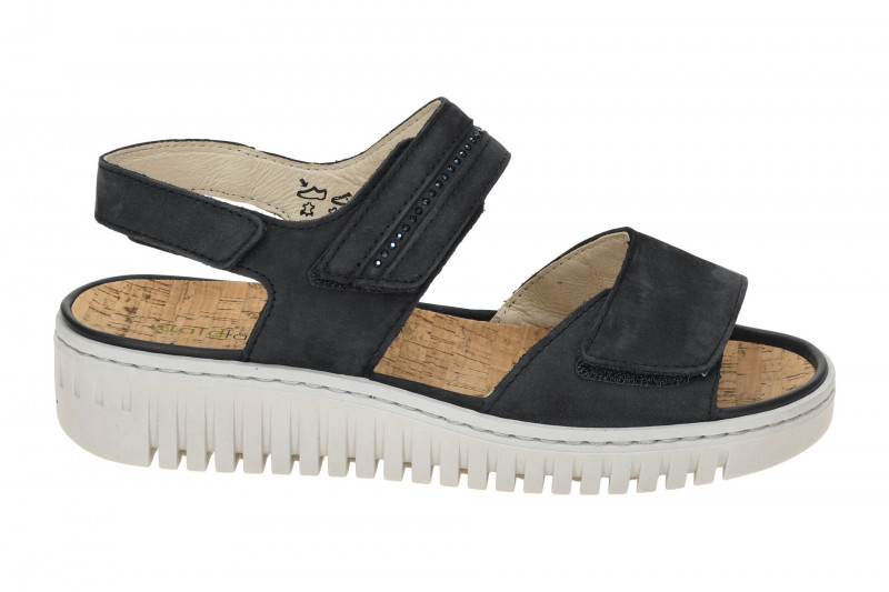 Waldläufer Valerie Sandale blau marine K-Weite Nubuck 630001