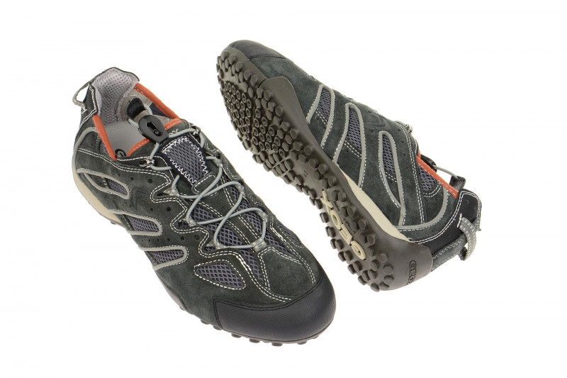Geox Respira Snake J Sneakers in dunkelgrau Gummizug