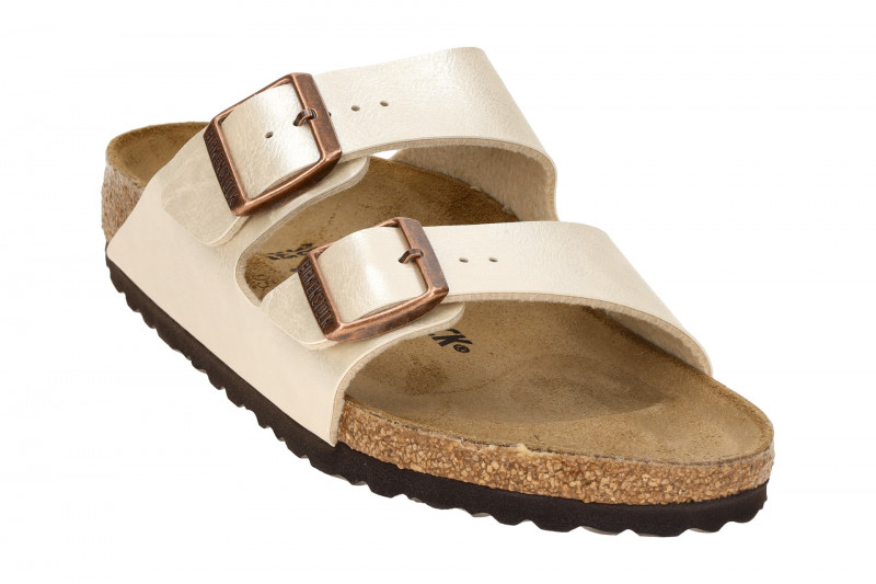 Birkenstock Arizona BS Pantolette weiß pearl-white SCHMAL 1009921