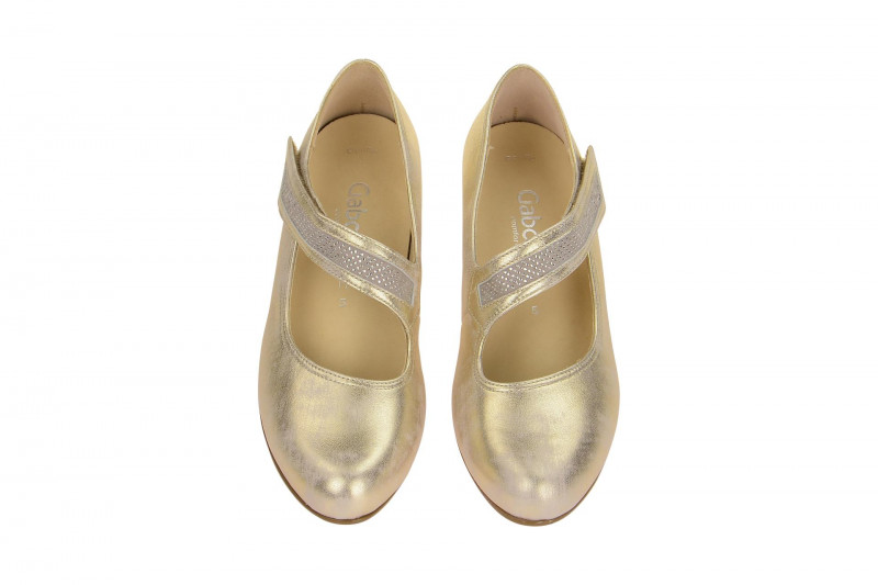 Gabor Pumps beige gold H-Weite 66.147.63