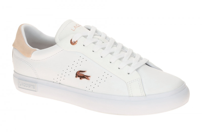 Lacoste Powercourt Schuhe Sneakers weiß Kupfer Damen