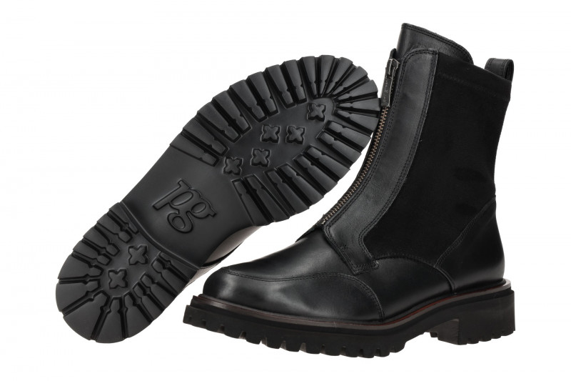 Paul Green 8034 Stiefeletten Boots schwarz Front-Zip
