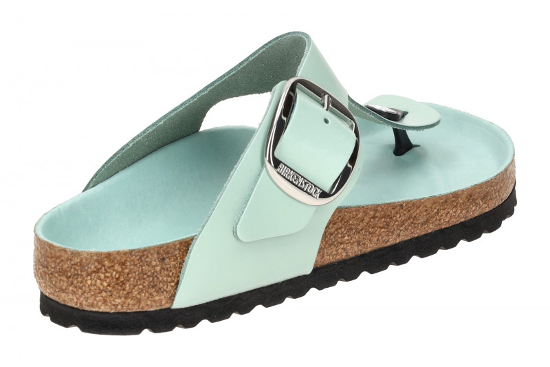 Birkenstock Gizeh Big Buckle Pantolette hellgrün silber Normal-Weit 1026477
