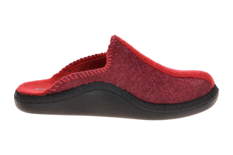 Josef Seibel Monaco 62 Pantoletten Clogs rot bordo Damen Filz 54702