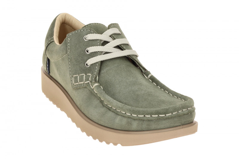 Ecco Joke Schuhe grün olive Mokassin 320003
