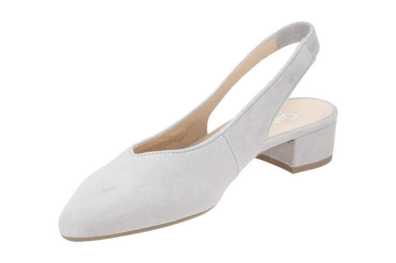 Gabor Sling Pumps hellgrau Velour 41.520.19
