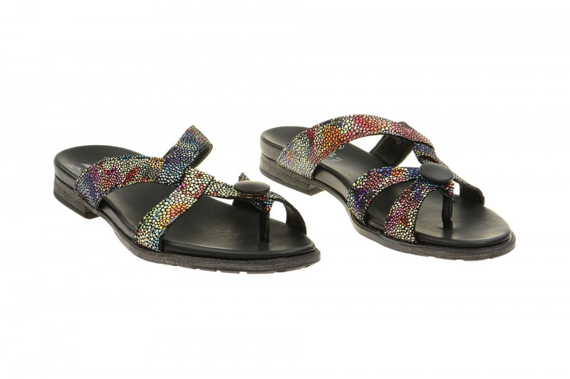 Think Pantolette Sande schwarz multicolor - 4-84546-03