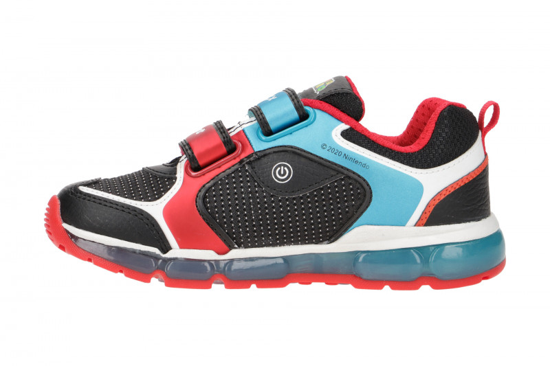 Geox Kinder Schuhe schwarz rot Super Mario J1644A