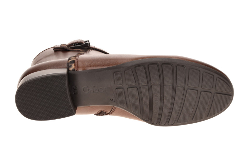 Gabor Stiefelette braun saddle H-Weite Schnalle 8031.01.003