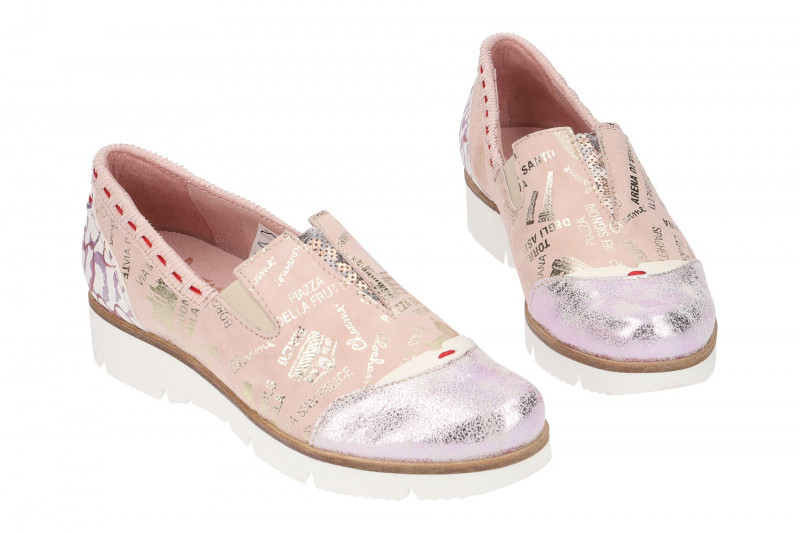 Charme Schuhe Slipper rosa kombi 6001P