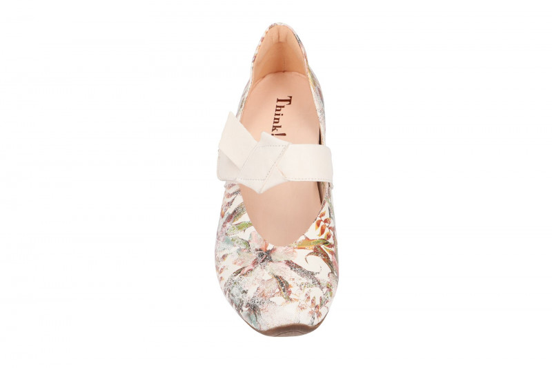 Think Aida Riemchen Pumps weiß effekt tahiti