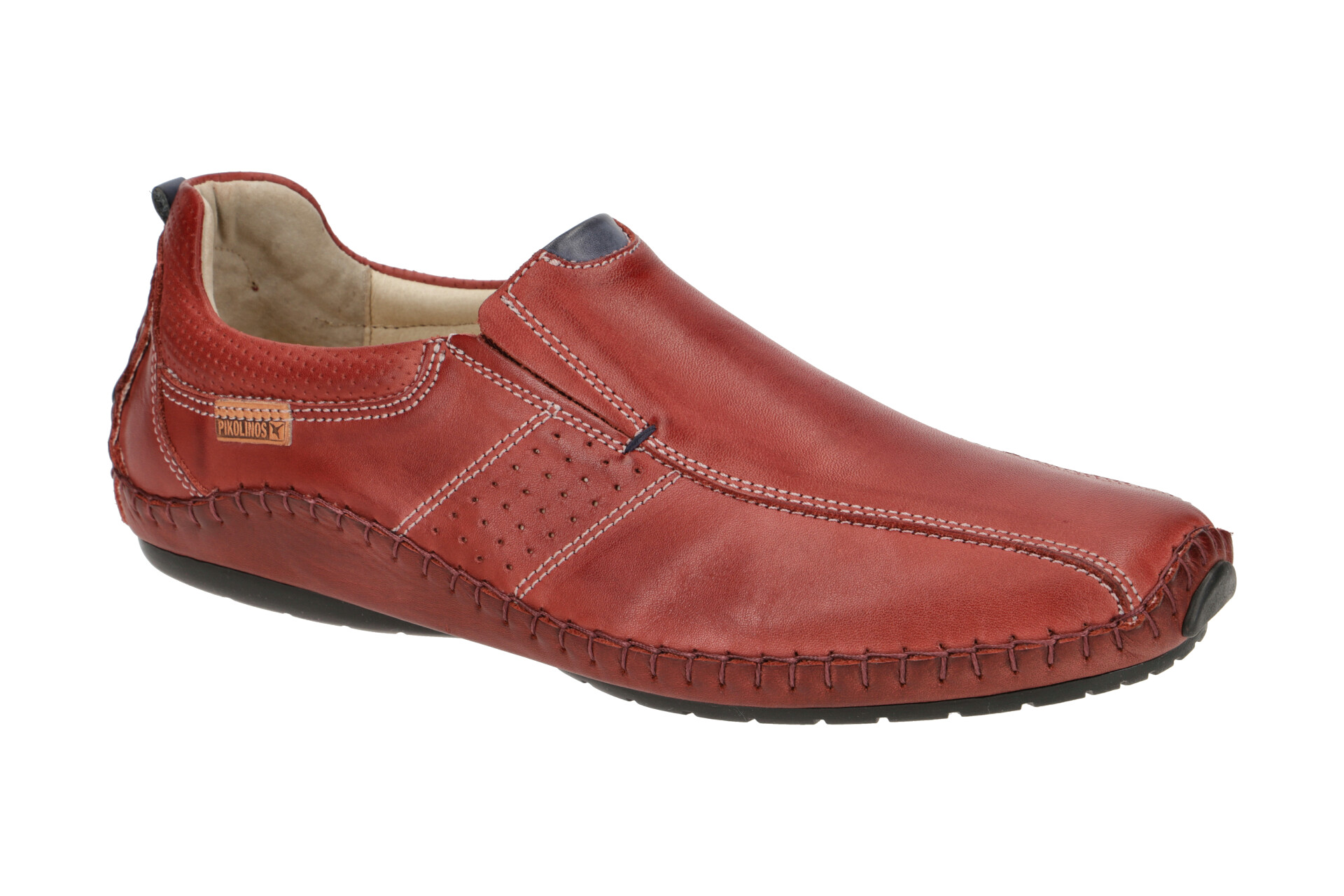 Pikolinos Slip-on in pelle traforata con cuciture suola 3,5cm