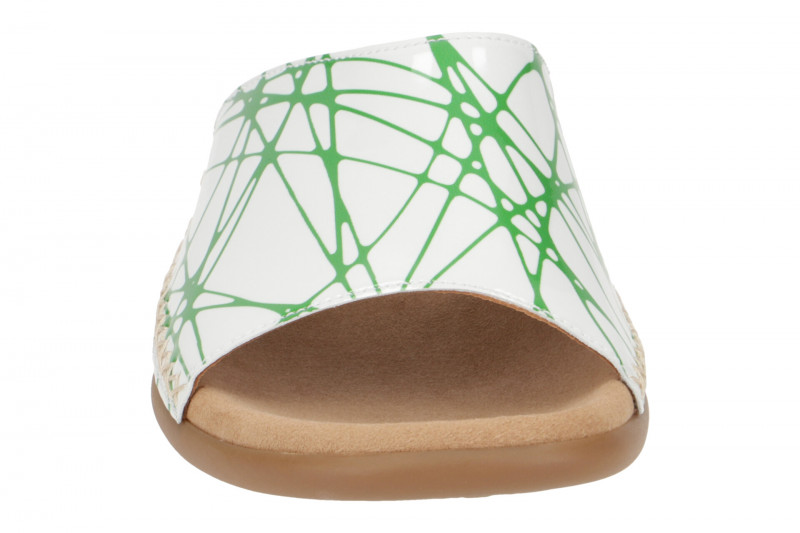 Gabor Pantolette weiß grün Lack 63.705.02