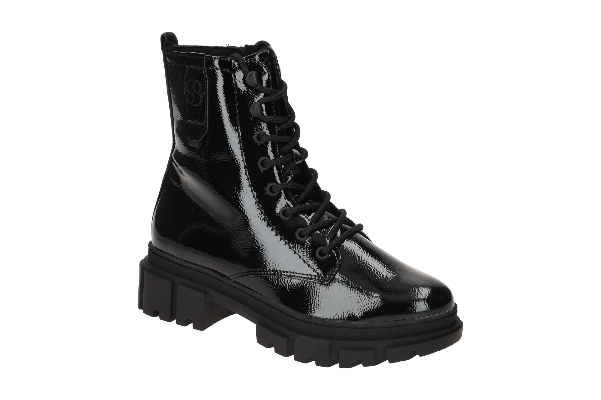 s.Oliver Dames Lace Boot Flat 5-25241-43 enkellaarzen, Black Nappa, 37 EU, Black Nappa, 37 EU