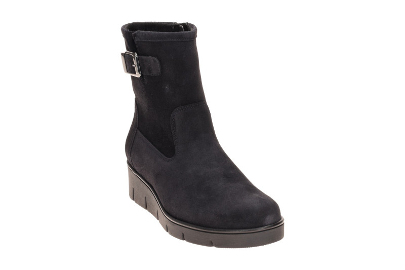 Gabor Keil Stiefelette blau Velour Schnalle 8005.02.002