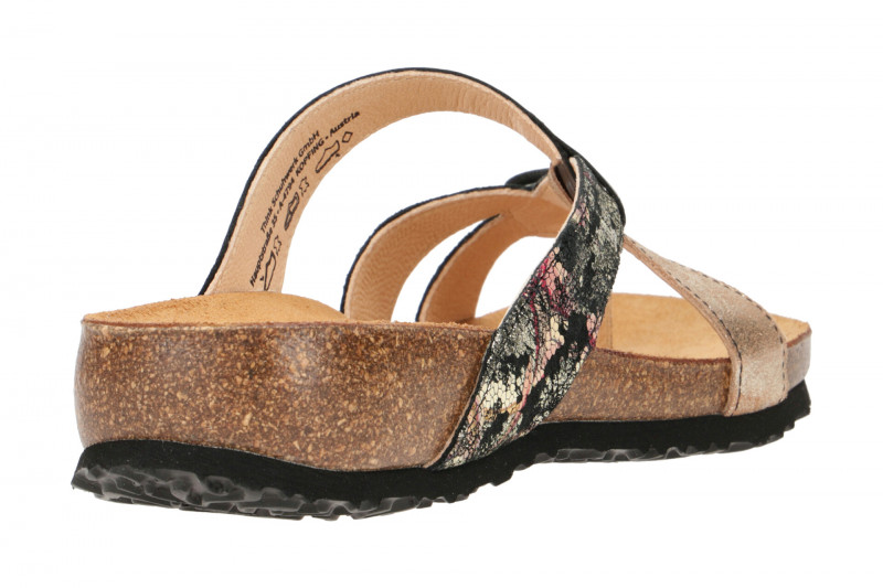 Think Julia Pantolette schwarz gold Zehentrenner