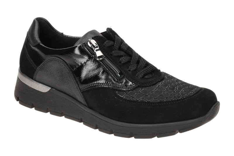 Waldläufer Ramona Schuhe schwarz K-Weite OrthoTritt Leder-Mix