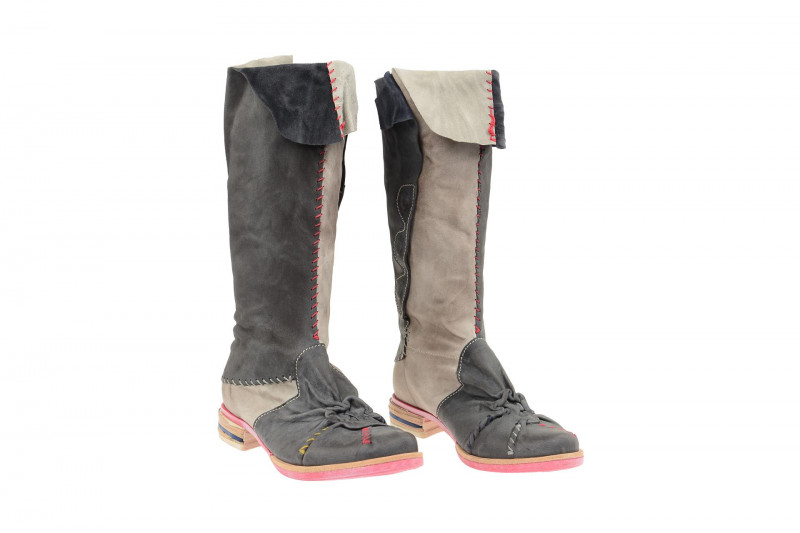 Charme Stiefel grau kombi Langschaftstiefel 951C