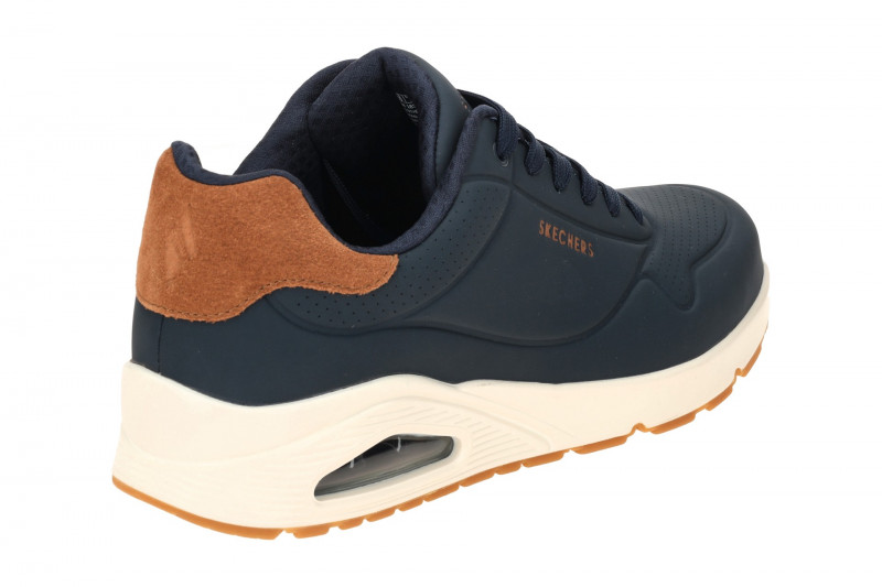 Skechers Uno Schuhe blau navy Herren Sneakers 183004