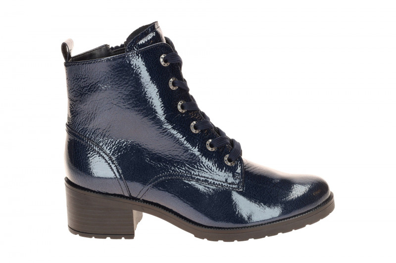 Gabor Fashion Schnür Stiefelette blau Lack 72.816.86