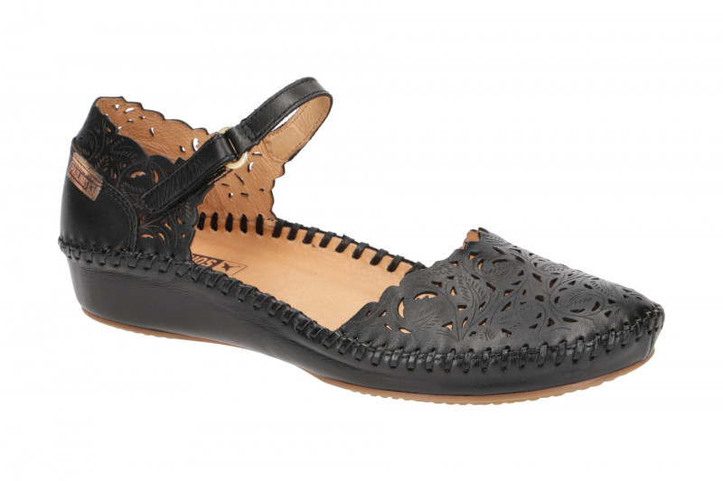 Pikolinos Vallarta Sandale schwarz gelocht 655-0906