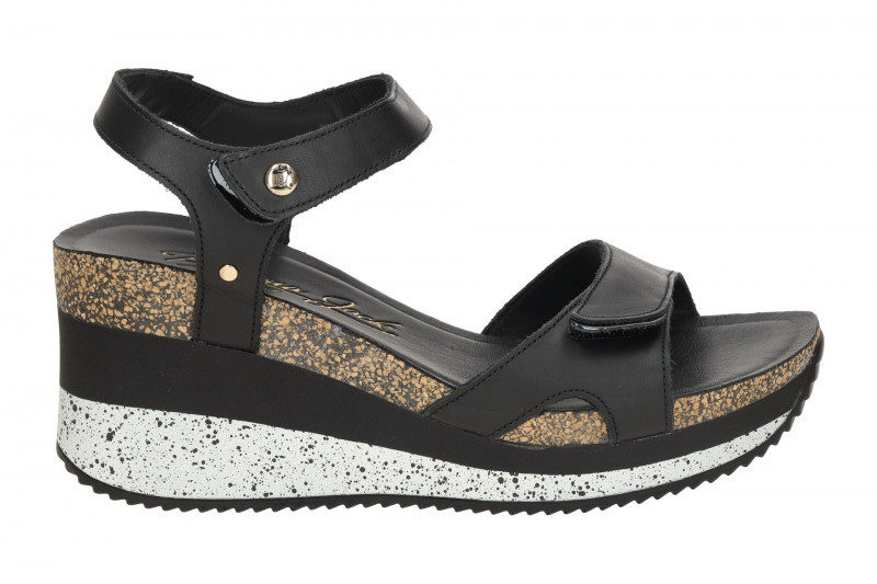 Panama Jack Nica Sport B10 Keil Sandale schwarz Napa