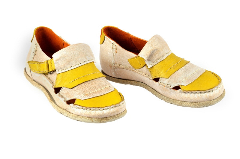 Eject Sony3 E-12091 Slipper weiß / gelb