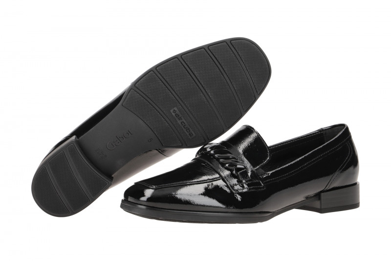 Gabor Schuhe Slipper schwarz Lack G-Weite 32.433.97