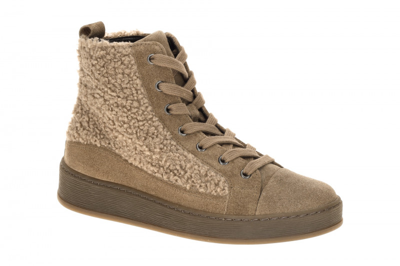 Gabor Mid Sneaker Boots braun Velour Fell 76.776.34