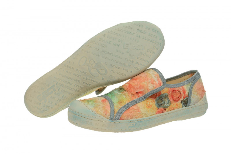 Eject Dass Slipper orange Blumen 16221/2