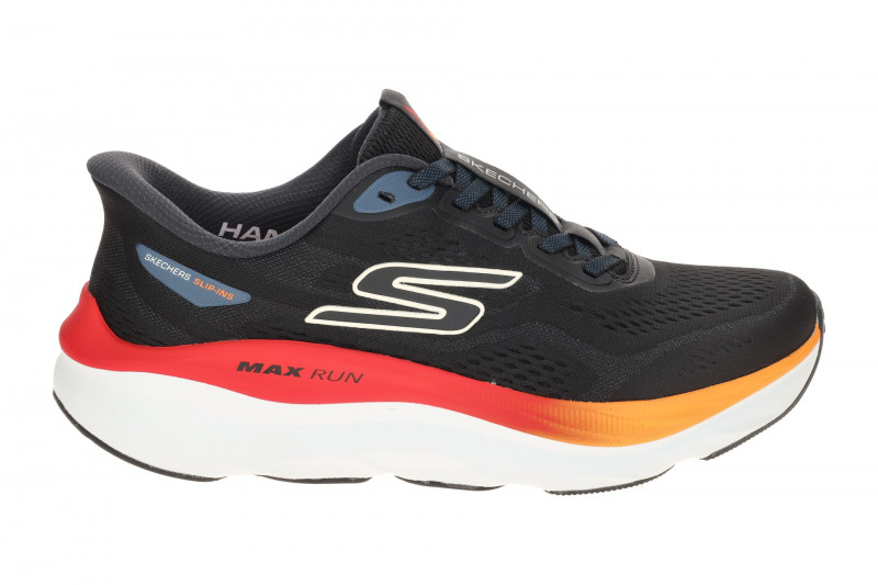 Skechers Max Run Schuhe schwarz Running Sportschuhe Herren Slip-Ins