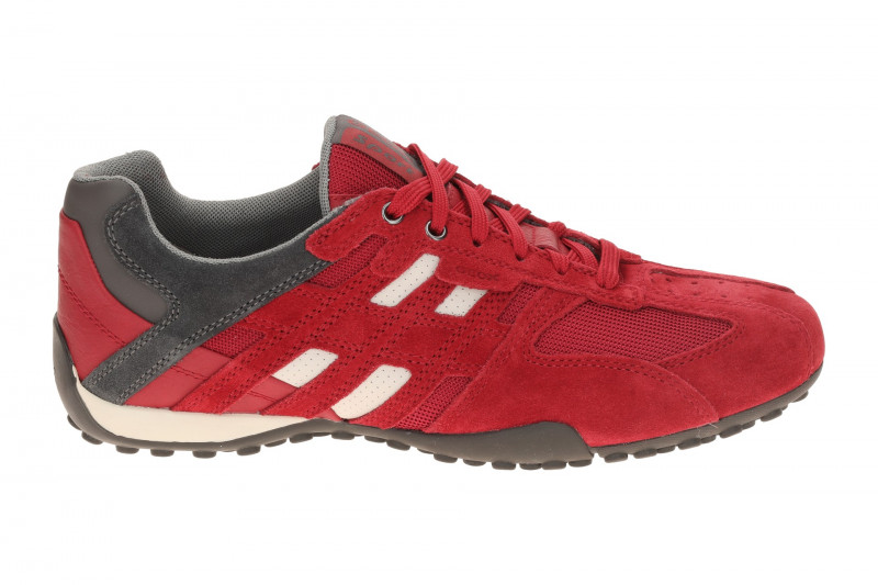 Geox Snake Schuhe rot grau U4207K