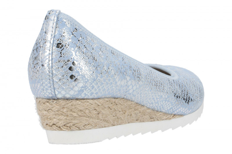 Gabor comfort Ballerinas blau silber