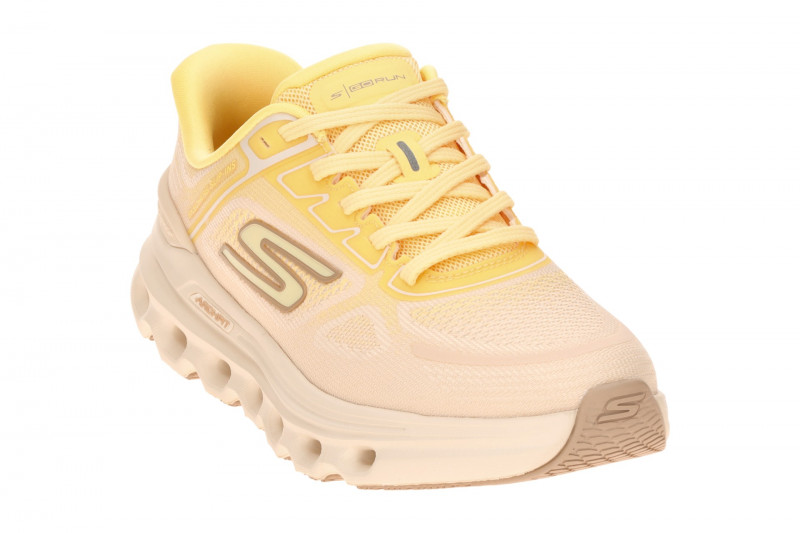 Skechers Go Run Glide Schuhe beige gelb Damen Sport Slip-Ins 129800