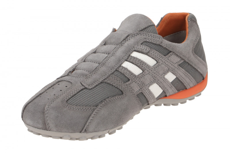 Geox Snake Slipper Schuhe grau orange weiß U4207L