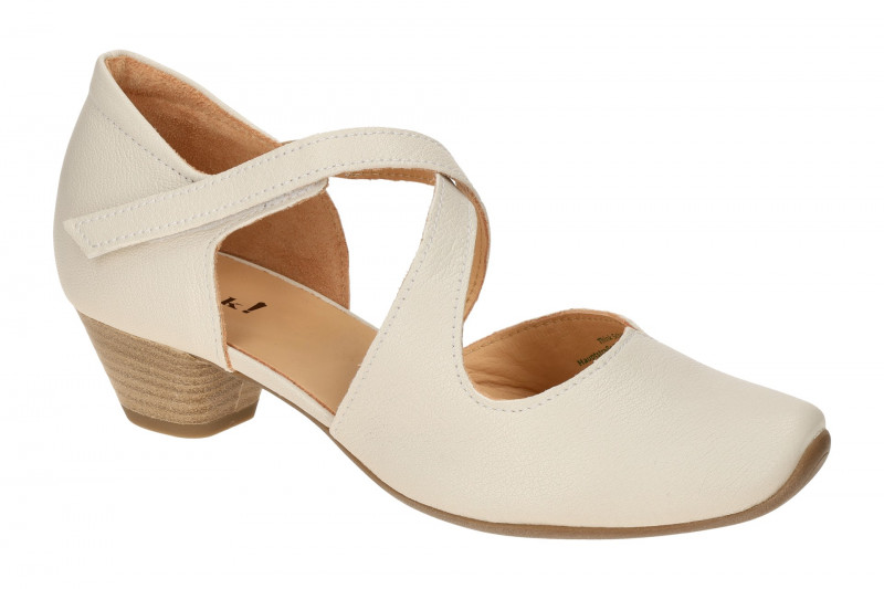 Think Aida Riemchen Pumps beige panna