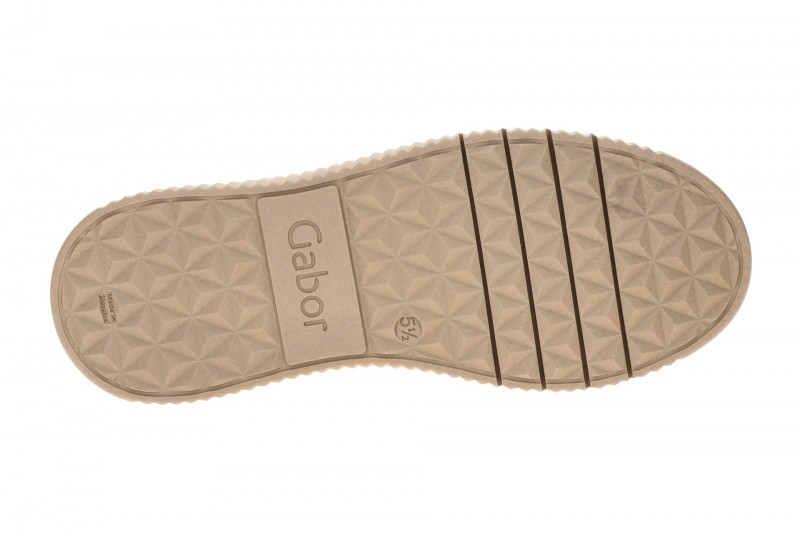 Gabor Schuhe taupe braun Plateau Sneakers Strass-Schmuck 6014