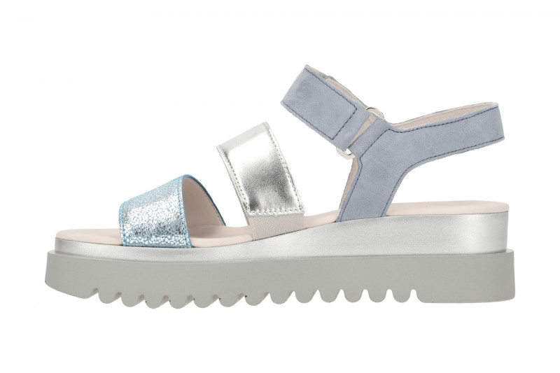 Gabor Plateau Sandale blau silber 23.610.66