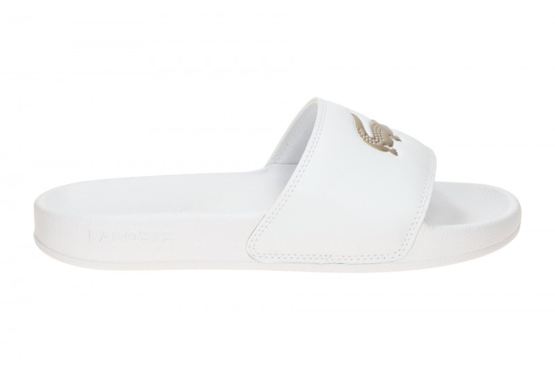 Lacoste Serve Slide Pantolette weiß Badelatschen 0003