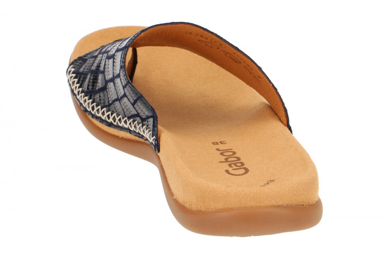 Gabor Zehentrenner Pantolette blau Lack