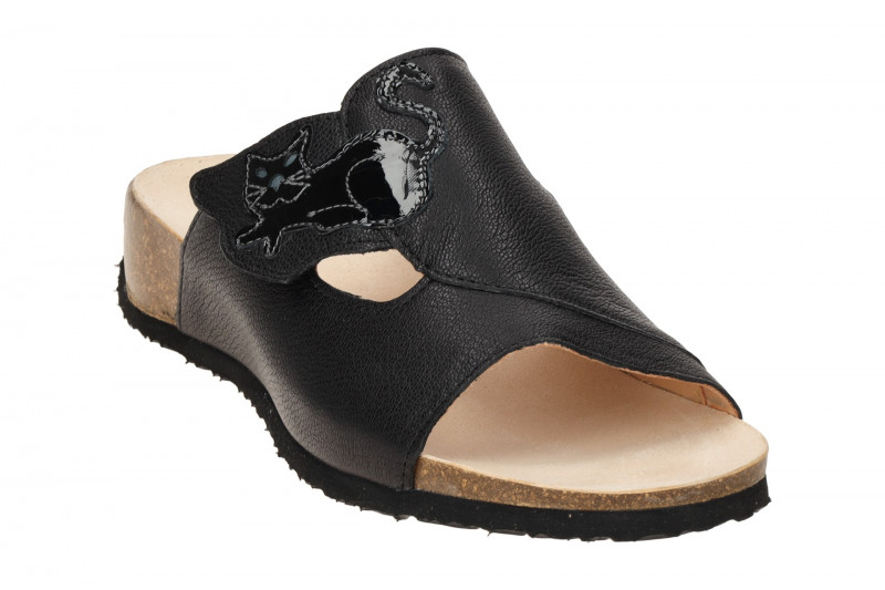 Think Mizzi Pantoletten schwarz Katze 1172