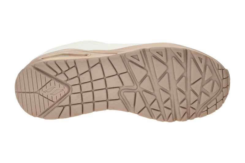 Skechers Uno Schuhe weiß gold Linien 177087
