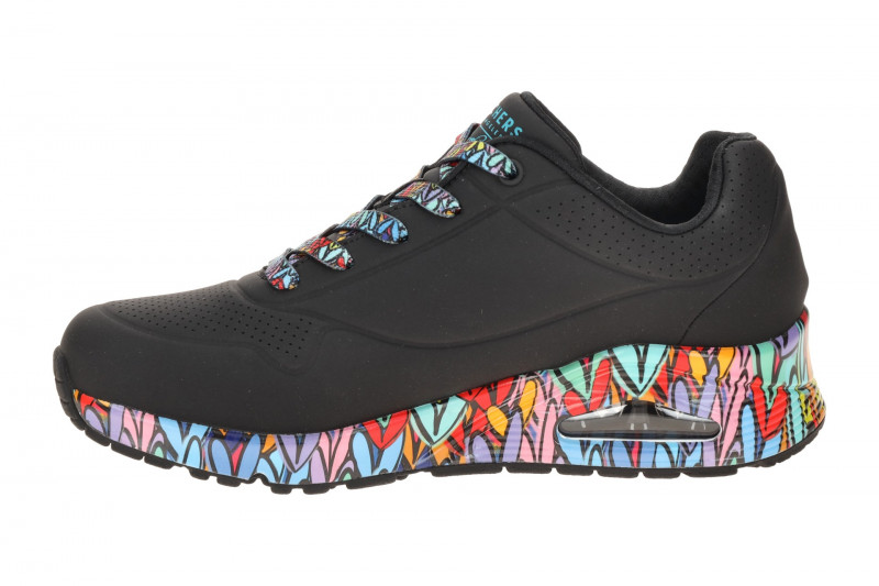 Skechers Uno Schuhe schwarz Lovewall bunt 177918
