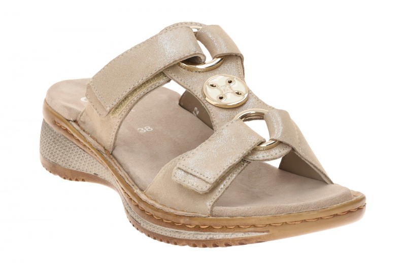 ara Hawaii Steg Pantolette beige Glitzer 12-29003