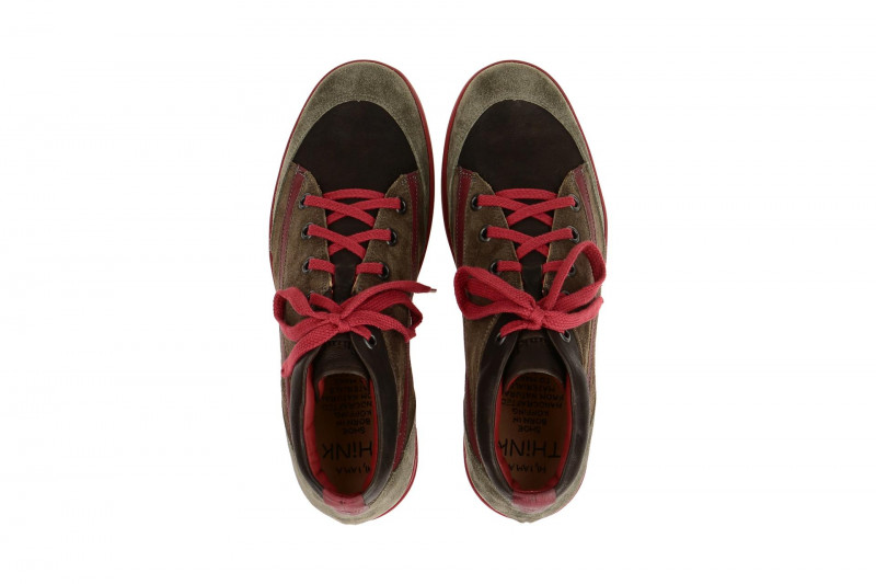Think Zagg Schuhe braun grau rot