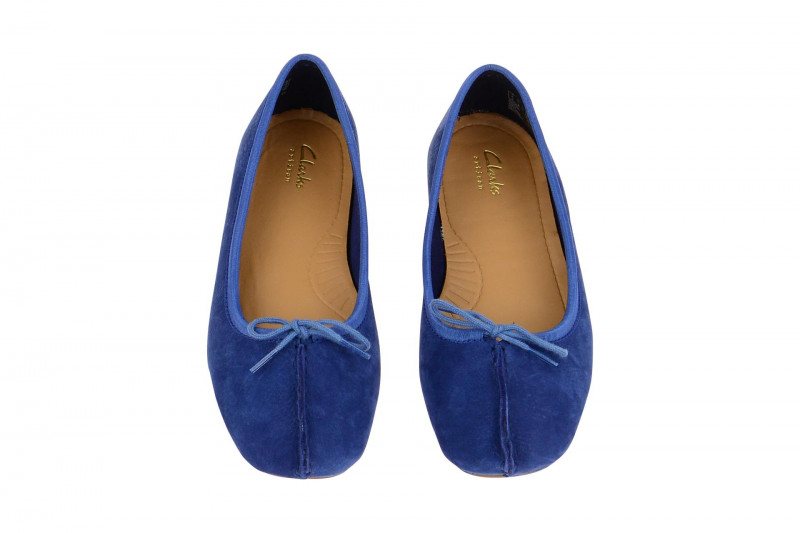 Clarks Freckle Ice Ballerina blau Nubuck