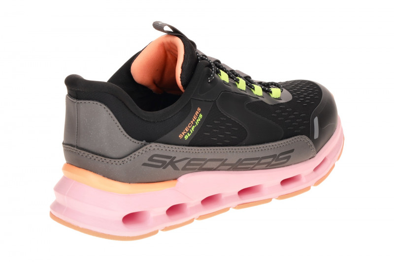 Skechers Glide Step Kinder Schuhe schwarz pink Slip-Ins 303654L